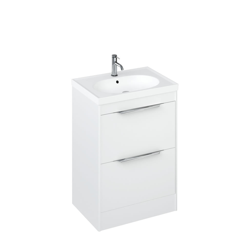 Shoreditch 650mm Floor Standing White and basin