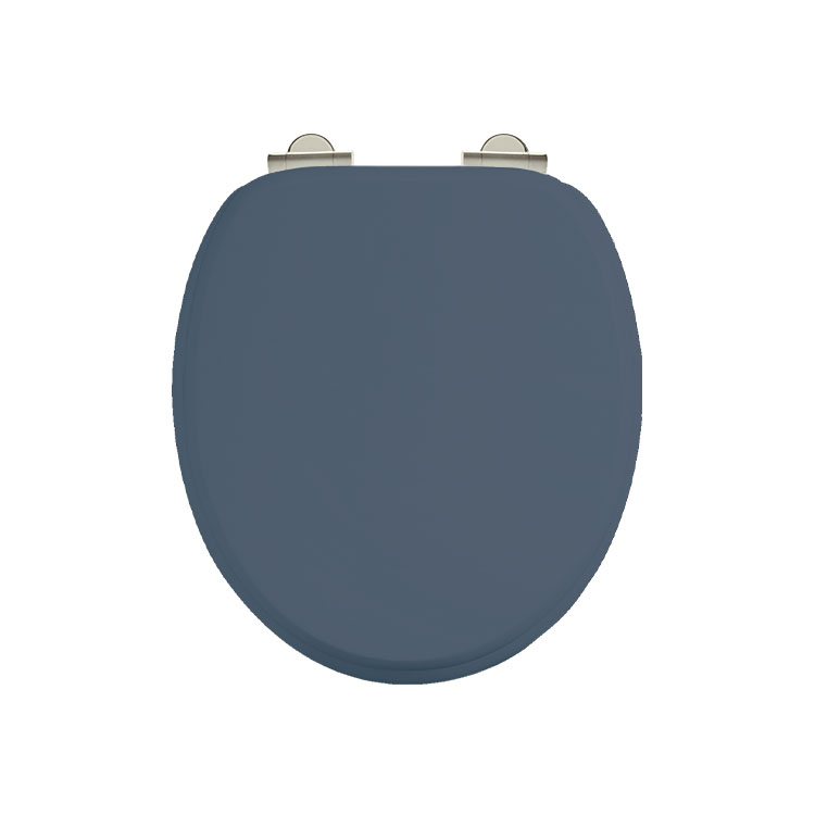 Carbamide soft-close blue toilet seat 