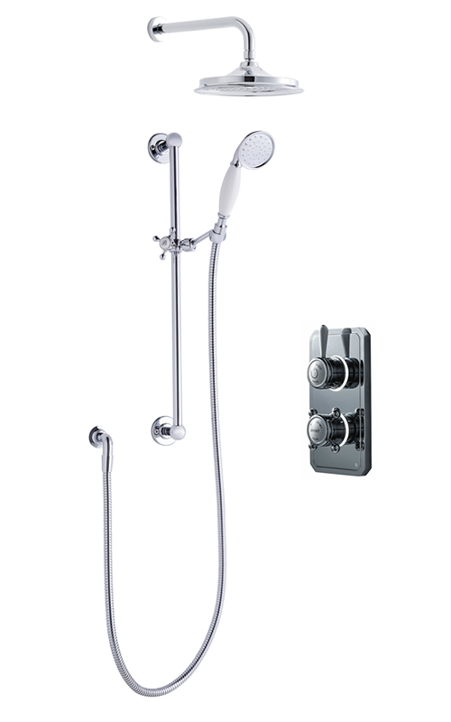 Classic 1910 dual outlet shower set