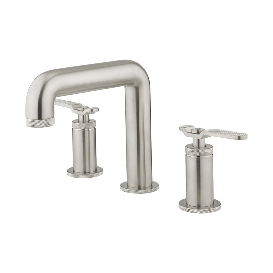 UNION Three Hole Deck Mounted Basin Set Levers - Brushed Nickel
