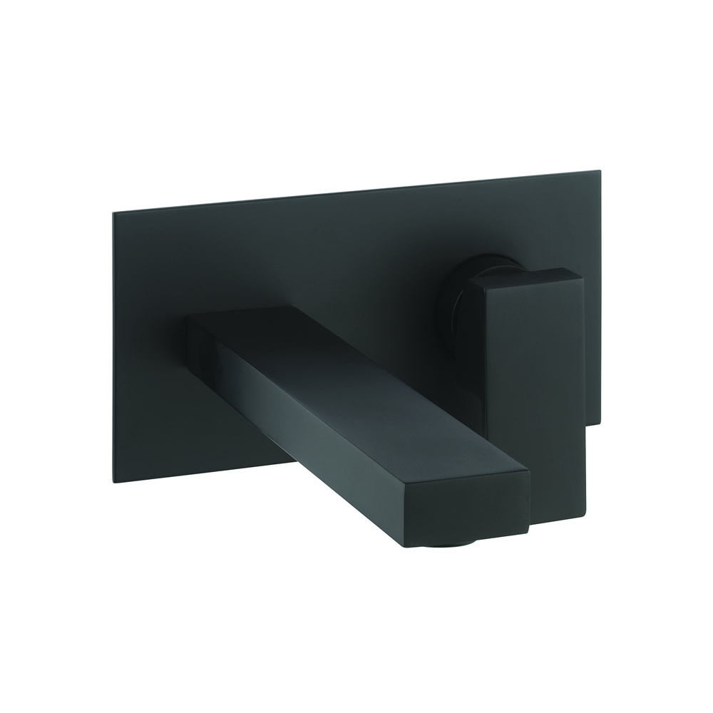 Verge Wall Mounted 2 Hole Set Matt Black