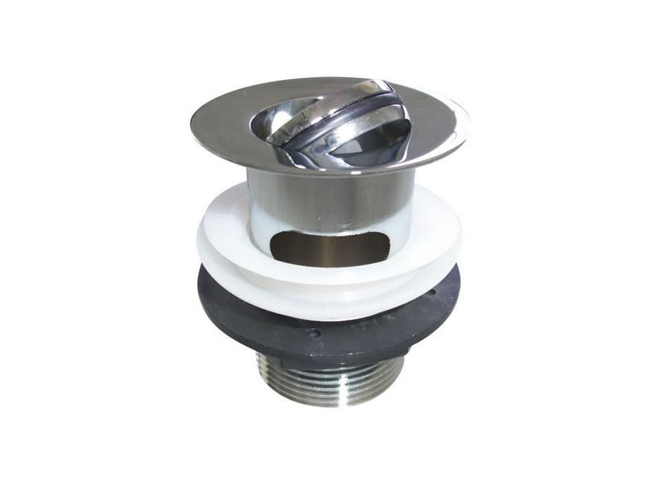 Flip-top basin waste slotted