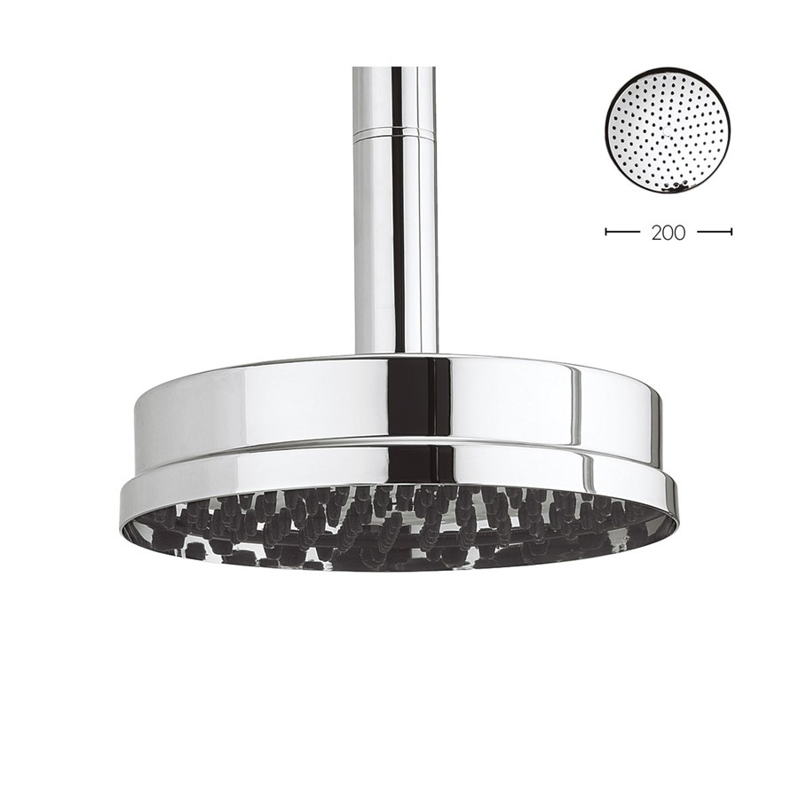 Waldorf easy clean shower head 8 inch