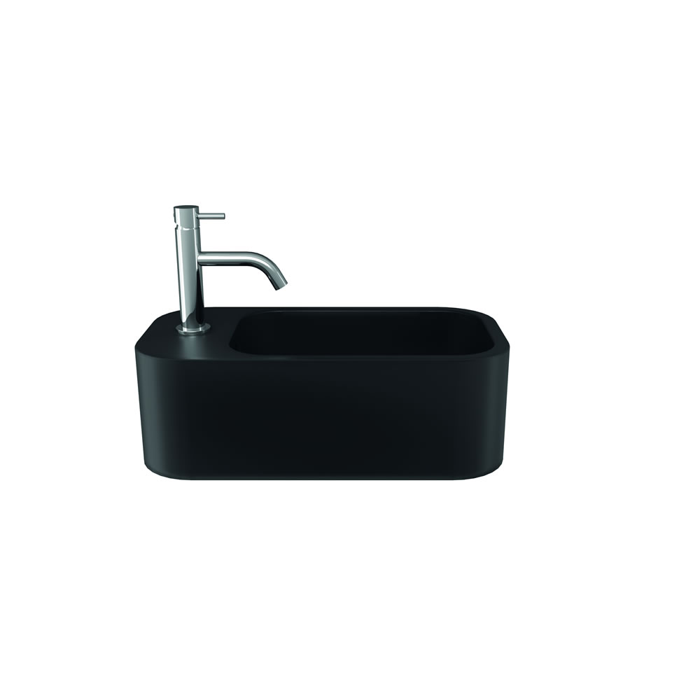 Popolo Mini Wall Hung LH Black Matt