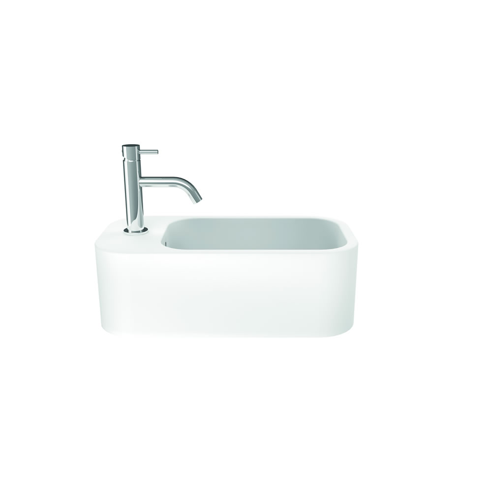 Popolo Mini Wall Hung LH White Matt