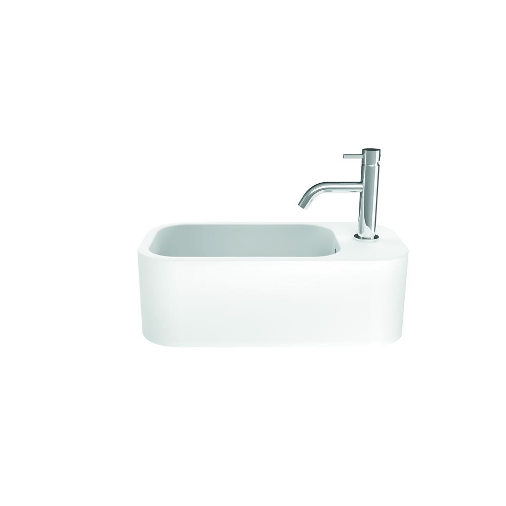 Popolo Mini Wall Hung RH White Matt