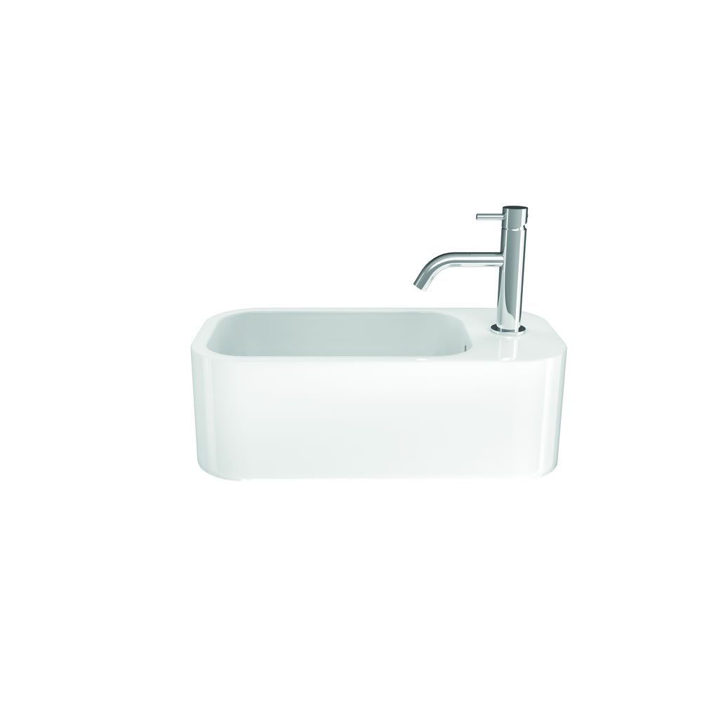 Popolo Mini Wall Hung RH White Gloss