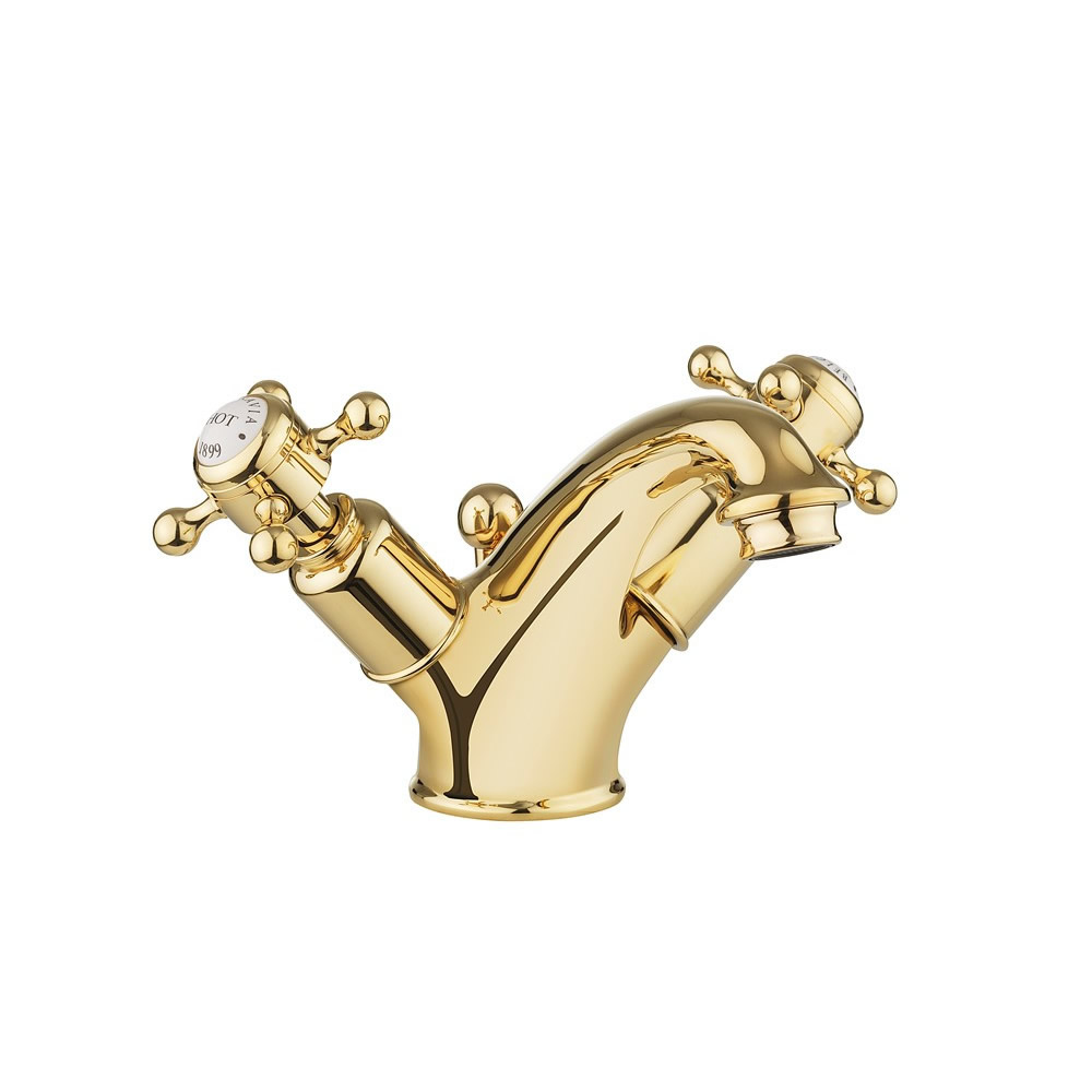 Belgravia Crosshead Basin Monobloc - Unlacquered Brass