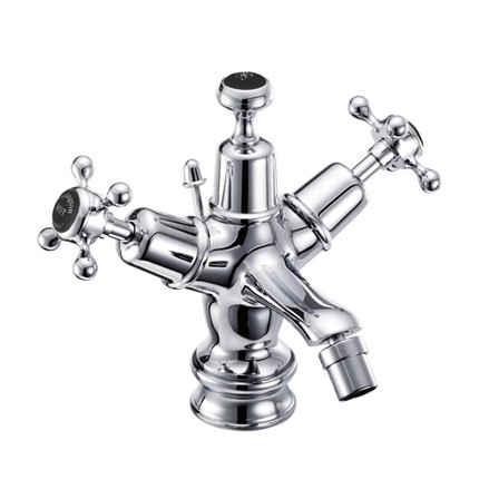 Claremont Regent bidet mixer with pop-up waste - Black