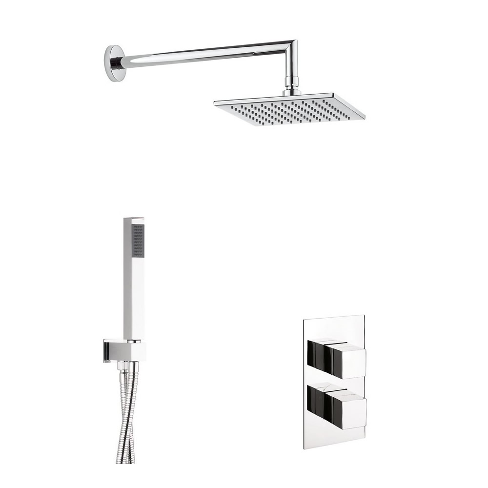 Water Square 2 Outlet 2 Handle Shower Bundle