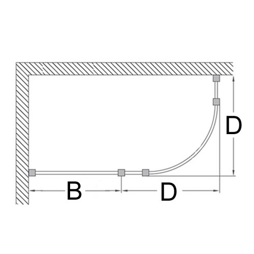 Infinity 8 Quadrant Single Door 1000 x 800