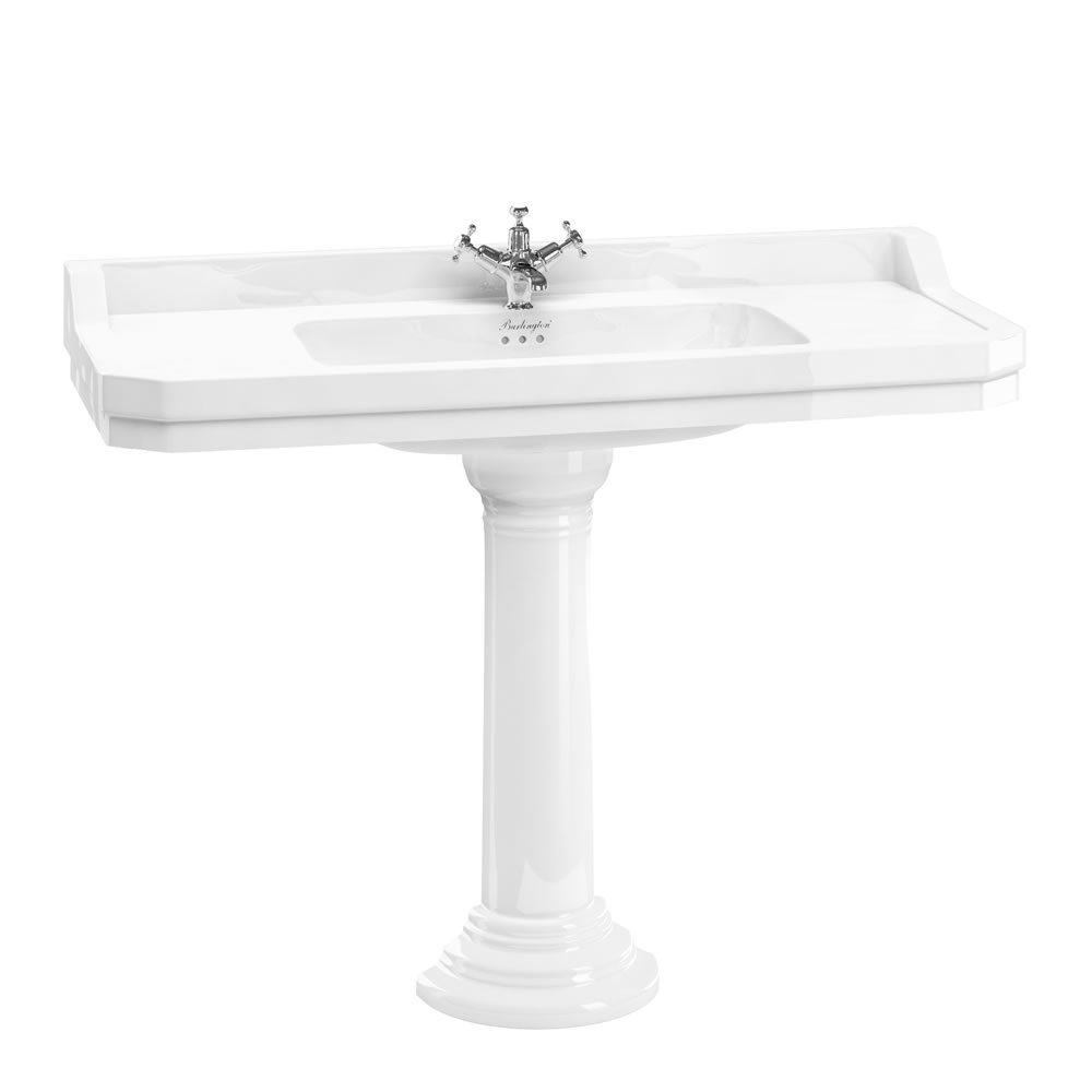 Edwardian 120 cm basin with regal round pedestal
