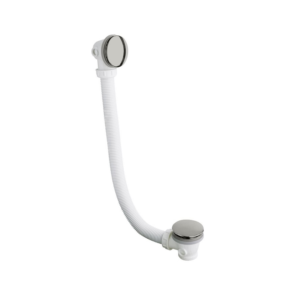 Bath Click Clack Waste - Brushed Stainless Steel Effect