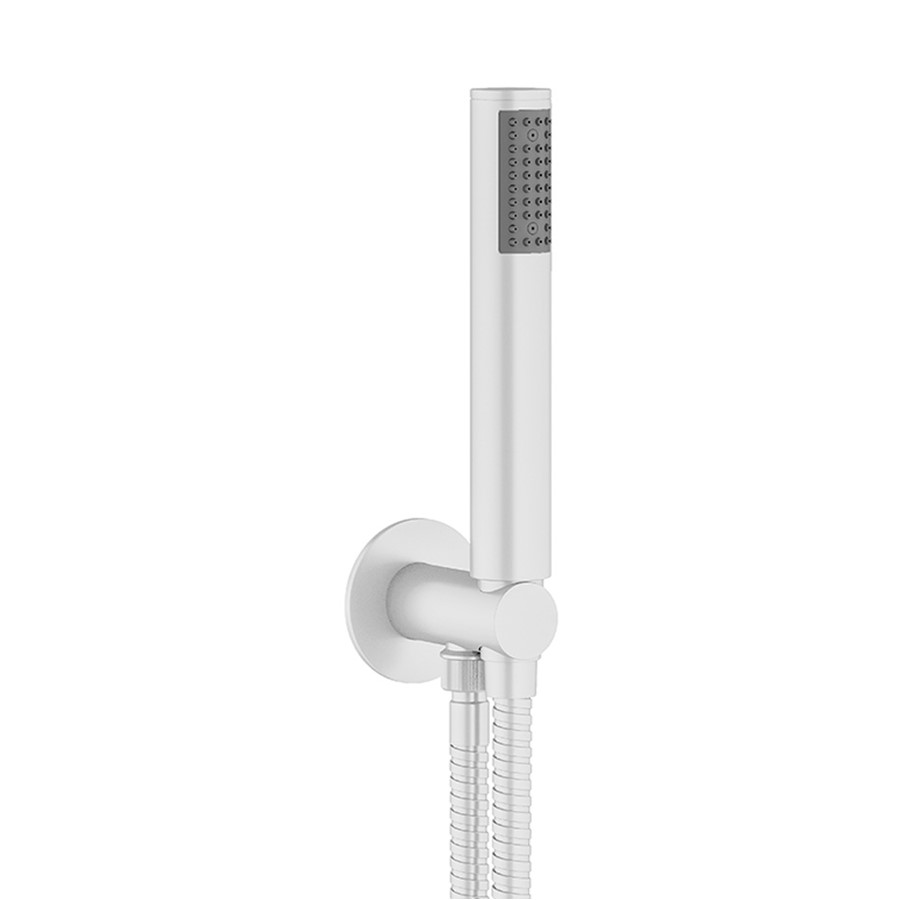 MPRO Wall Outlet with Hose & Handset Bracket - Matt White