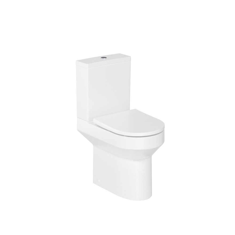 Shoreditch Round Close Coupled Rimless Pan and soft close seat