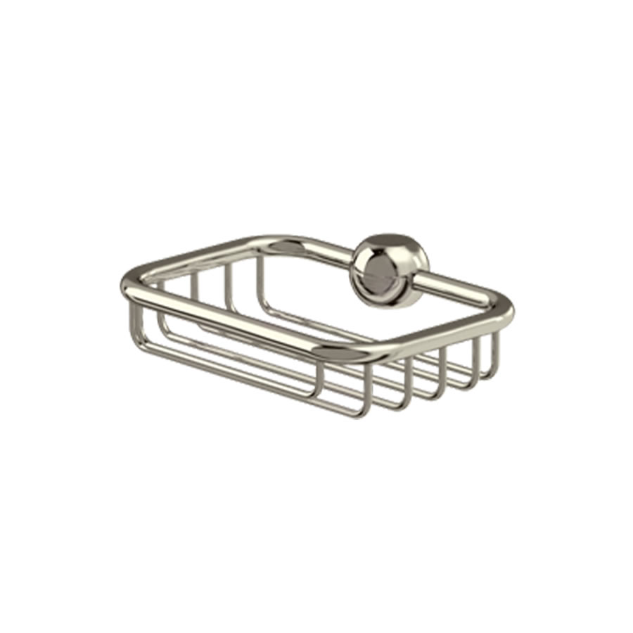 Soap basket for vertical riser - Nickel