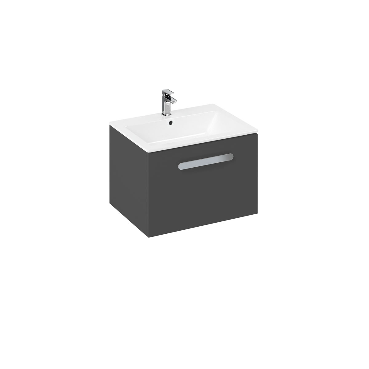 MyHome 60cm Wall Hung Unit & Basin Grey