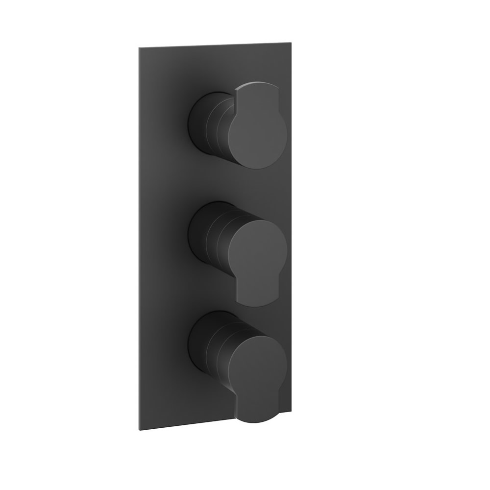 Wisp Thermostatic Shower Valve with 2 Way Diverter  - Matt Black